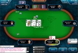 Full Tilt Poker pokersidas mjukvara blå bakgrund
