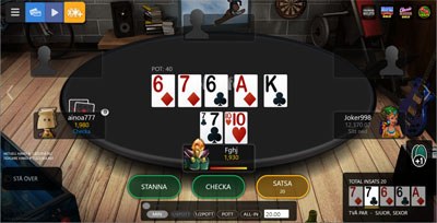 Pokerklient med Ultra HD grafik