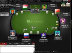 Titan Poker pokersidas mjukvara förminskad skärmbild